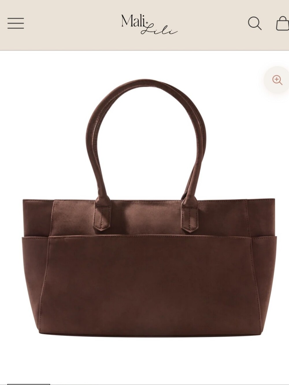 Mali and Lili Classic Women’s Faux Suede Tote Bag